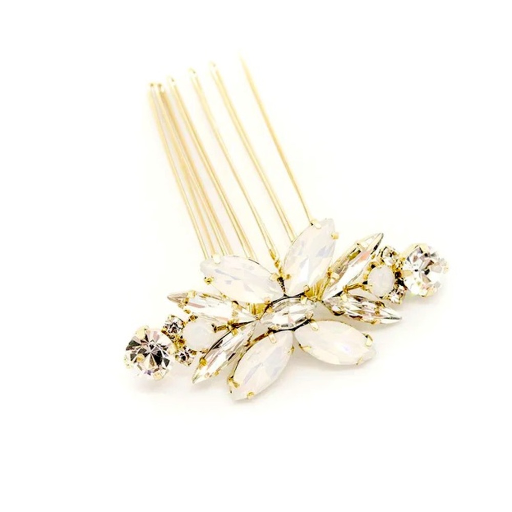 Bridal Hair Comb 14K Rose Gold
